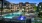 a swimming pool with lush landscaping