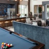 a pool table in a room